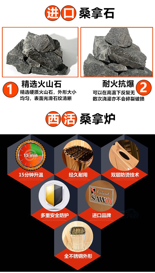 桑拿炉桑拿石等各种材料说明