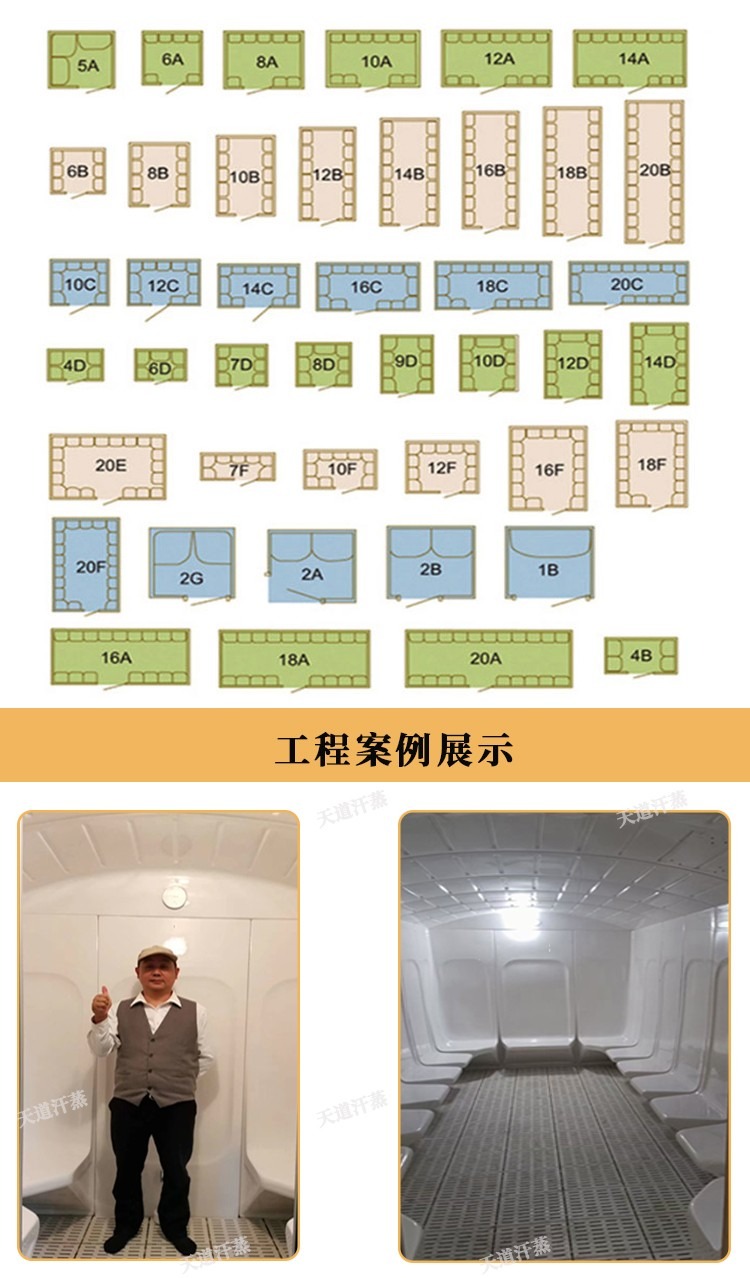蒸汽房规格配置